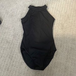 High Neck Black Leotard